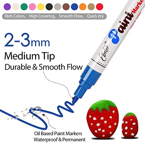 KGODGL трајно боење пенкала 2 пакувања црвени бои маркери засновано на маслото за боење никогаш не згаснуваат брзо суво за метал, карпено