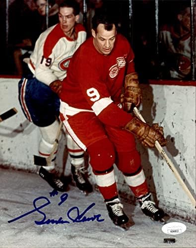 Горди Хау го потпиша Детроит Црвените крилја Норман Jamesејмс 8x10 Фото ЈСА Коа - Автограмирани фотографии од НХЛ