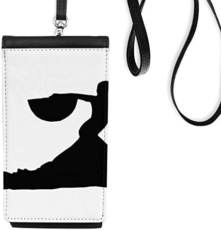 Перформанси танчерски вентилатор танцување телефонски паричник чанта што виси мобилна торбичка црн џеб