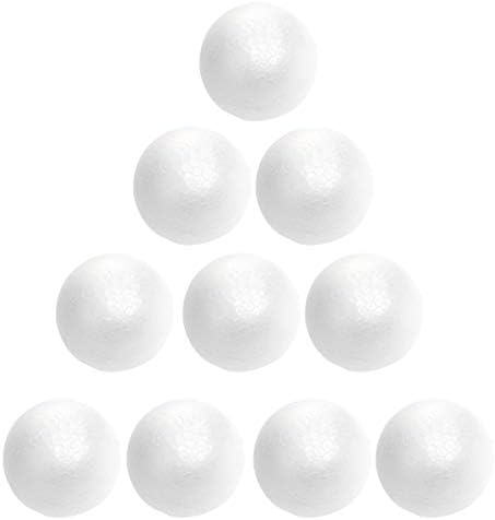Aboofan 10 парчиња 8 см 8 см топки од пена DIY Божиќно моделирање полистирен топки тркалезни сфери Сфери во форма на стиропор за рачно