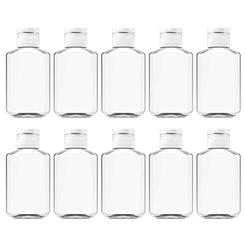 Преносни шишиња за патувања, 2oz/50ml Пластични пластични шишиња со чиста тастатура со празен рачен држач за санитација на клучеви
