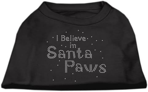 Верувам во кошула за кучиња Дедо Мраз, црна xxxl
