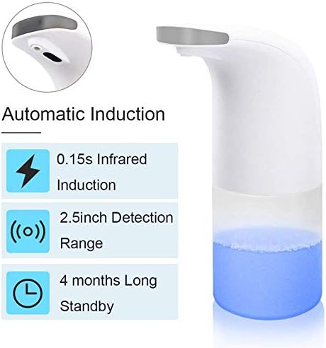 Zting 350ml Автоматска индукциска пена миење на мобилна телефонска бања интелигентна индукција за сапун за сапун инфрацрвена инфрацрвена пена