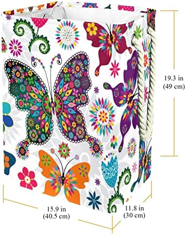 Нехомер Пеперутки Цвеќиња Големи Перење Попречува Водоотпорен Склопувачки Облека Попречува Кошница За Облека Играчка Организатор,
