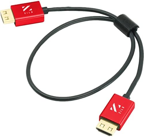 ЗИЛР 8К Ултра Брзина Хипер Тенок HDMI 2.1 Кабел 45cm/17.7 Тип-А - Тип-А Безбедно Заклучување, 8K60, 4320p, 4K120, 2160p, HD240, 1080P