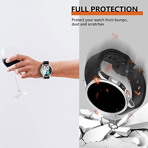 Ријм Заштитник На Екранот За Samsung Galaxy Watch 5 40mm&засилувач;Galaxy Watch 4 40mm, [2+2Pack] Хард Компјутер Случај Браник Капак