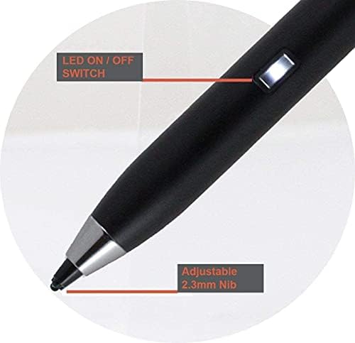 Broonel Black Fine Point Digital Active Stylus Pen - Компатибилен со таблетот Yumkem 10.1