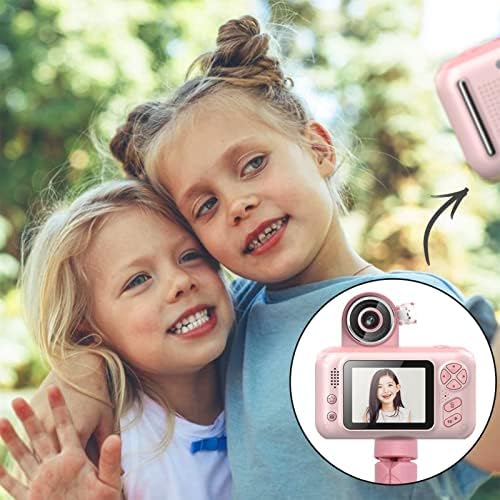 Детска камера, Детска дигитална камера за девојчиња и момчиња, мултифункционални предни грб Агли од 180 степени Фото видео MP3 дигитална