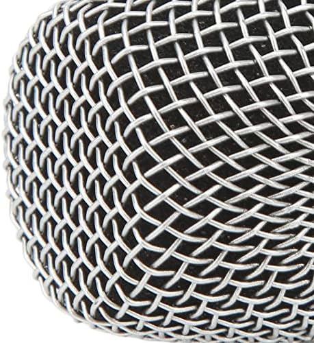 Микрофон Грил, глава за замена на топката за замена на микрофон, топка за микрофон со внатрешна пена, челична мрежа за микрофонски