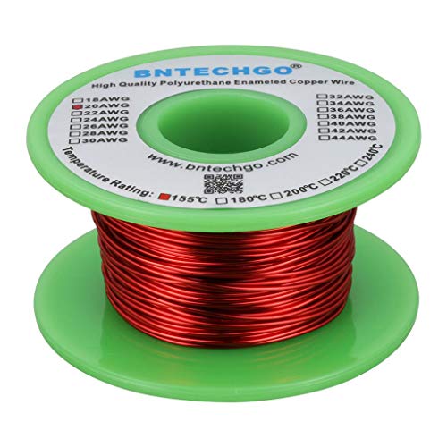 Bntechgo 26 AWG магнет жица - емајлирана бакарна жица - емајлирана жица за ликвидација на магнет - 5 lb - 0,0157 дијаметар 1 калем на калем