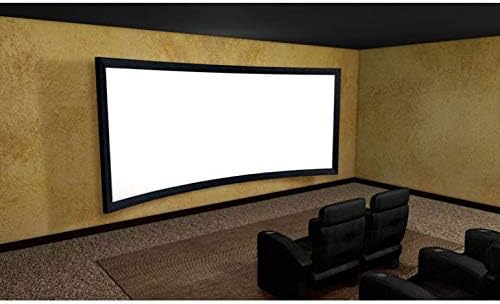 LLAMN 4K 16: 9 Бело ткаени акустични транспарентни прилагодени 3D криви фиксни рамка Проектор екран за екранот за проекција на домашно кино