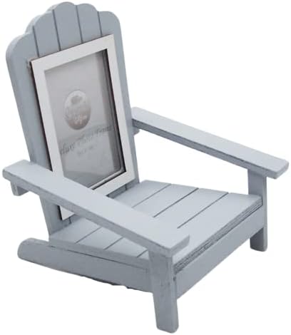 Рамка за слика на стол на плажа Wowser, има 3x4 вертикална фотографија, таблета наутички декор, рамка за меморија за одмор, 6,5 инчи