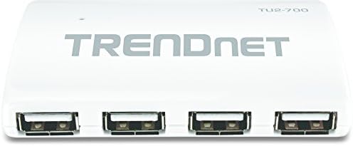 TRENDNET USB 2.0 7-Порта Центар Со Голема Брзина, 5v/2a Адаптер За Напојување, до 480 Mbps USB 2.0 Брзина На Поврзување, Вкупна Моќност