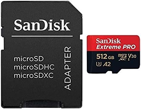 Sandisk 512gb Мемориска Картичка Микро Екстремни Про Работи Со Insta360 Еден X2, Insta360 Еден R Двојно Издание Акција Камера Пакет Со Сѐ, Но