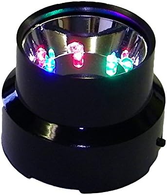 Amlong Crystal LED светлосен штанд за 3 до 5 инчи кристални топки, црна