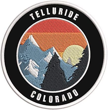 Telluride, Colorado Ski Restort Mountain Везени премиум лепенка DIY Iron-On или Sew-On Decorative Bange Amblem Amblem Routce Souvenir
