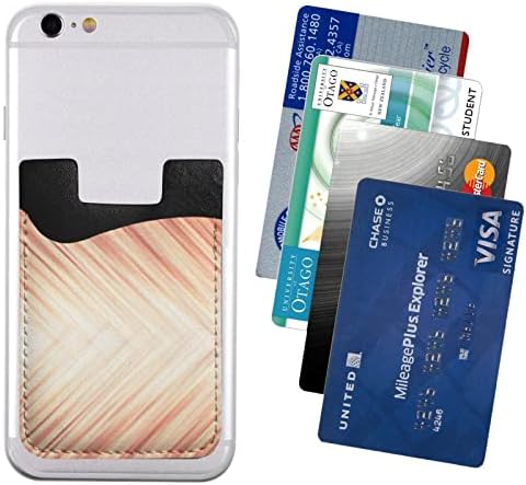 Апстракт Арт Телефонски држач за картички, ПУ-кожена само-лепете ја лична карта за кредитна картичка за 2,4х3,5 инчен смартфон назад