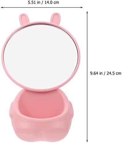 Шерхприн бирото огледало Цртана табела за зајаци козметичко огледало, ротирачка табела суета шминка огледало, огледало за шминка за десктоп