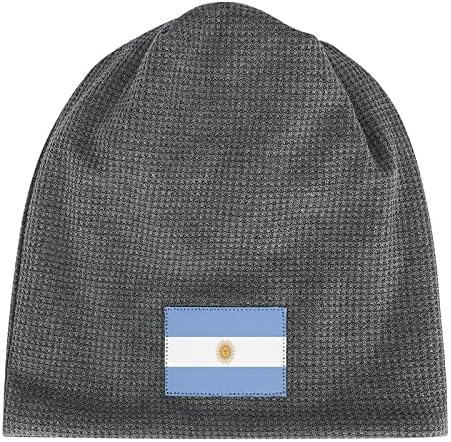 Плетена капаче за грав Аргентина знаме Зимски капи за мажи и жени плетена капа Дневна обична капа темно сив стил-9