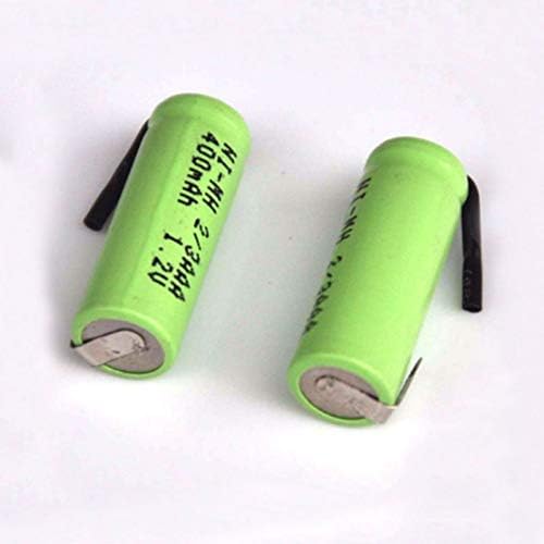 FCQLR Компатибилен ЗА 5PCS 1.2 V ni-mh 2/3AAA Батерија на Полнење 400mah 2/3 Aaa Nimh Ќелија со јазичиња за Лемење иглички ЗА DIY LED Соларна