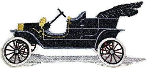 Колекција на класични автомобили [Модел Т] [Американска историја на автомобили во вез] Везено железо на/шива лепенка [6,62 x 3,15] направено во