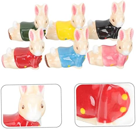 Амосфун 30 парчиња зајаци од зајаци одмори, јапонски декор трпезариска трпезариска декор јапонски подароци мачка лажица зајаче