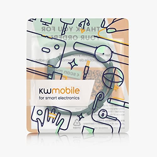 KWMobile Watch Band компатибилен со Xiaomi Mi Band 6 / Band 5 / Band 4 - Силиконски опсег за замена на ленти - темно зелена