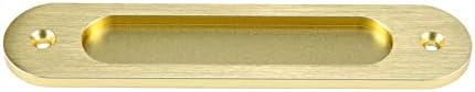 Risbay 1pc 5,83 '' Дуна на дупка Златна алуминиумска легура лизгачка врата невидлива рачка со завртки