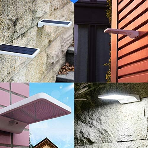 Solustre Solar Light Outdoor, Intelligent Sensor Sensor Sensor Wallидна ламба водоотпорна wallидна ламба рамен ултратин за дворна градина