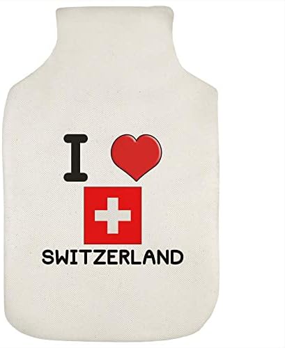 Азиеда „Ја сакам Швајцарија“ со шише со шише со топла вода