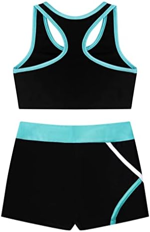 Doomiva Girls Sports Outfits Crop Top and Active Shorts Постави улични танцови облеки за лето за капење на летни текови за капење