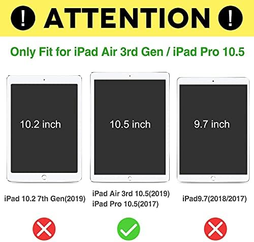 Procase iPad Air 3 10.5 2019 / iPad Pro 10.5 2017 Црвен тенок тврд школка пакет со заштитени стакло