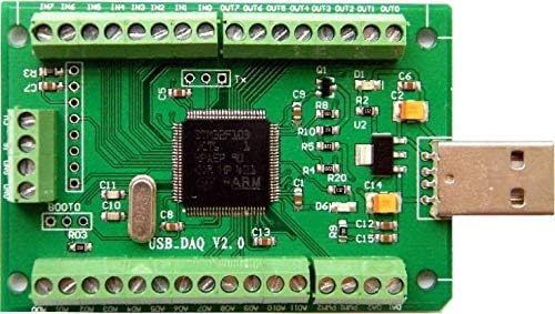 Occus - Кабли Mini USB DAQ модул за стекнување податоци 0-3.3V Аналог 12 ADC, 2 DAC, дигитален 8DI 8DO, излез на влез PWM, бројач,