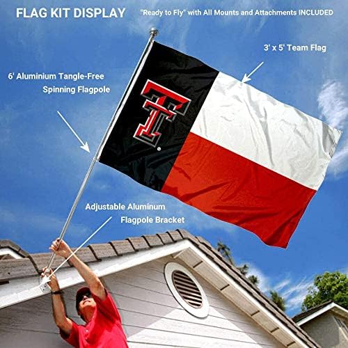 Универзитет Тексас Техника Државно знаме и столб за држачи за заградување