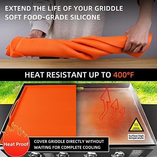 Griddle Silicone заштитен облик на душек за 36 Blackstone Griddle тешка храна одделение силиконска скара душек заштитете ја вашата решетка
