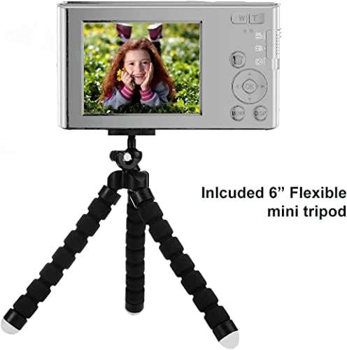 Дигитална камера EDEALZ 44MP Компактен Point & Shoot Camera, 16x зум, 32 GB SD картичка, читач на картички 6 Tristod и 6PC Holder Carder Camera