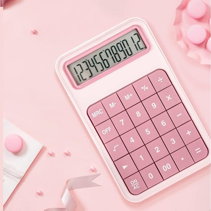 Quul 12 цифра калкулатор за биро големи големи големи копчиња симпатична бонбона боја за финансиски деловни активности за сметководство за сметководство