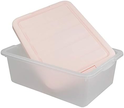 Ucаке 14 Квартни Пластични Кутии за Складирање Со Розови Капаци, 2 Пакувања