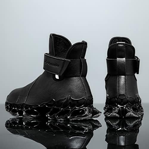 Чизми за пешачење за манки, зимски топло снег чизми водоотпорни кожни изолирани ранец на отворено чевли