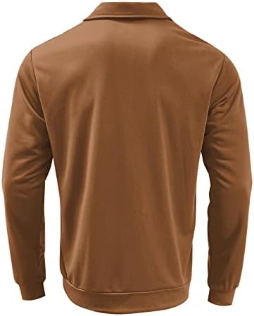 Машки долги ракави Поло кошули редовни вклопуваат карирани памучни памучни маици за голф 2022 есен зимски обичен џемпер на врвот на врвот