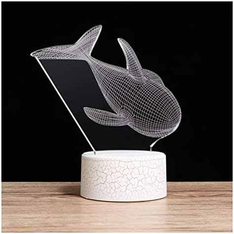 Lamppe 3D илузија ламба LED кит ноќно светло чај светла животни играчки кои се менуваат сензори за допир маса за маса, ламба расадник