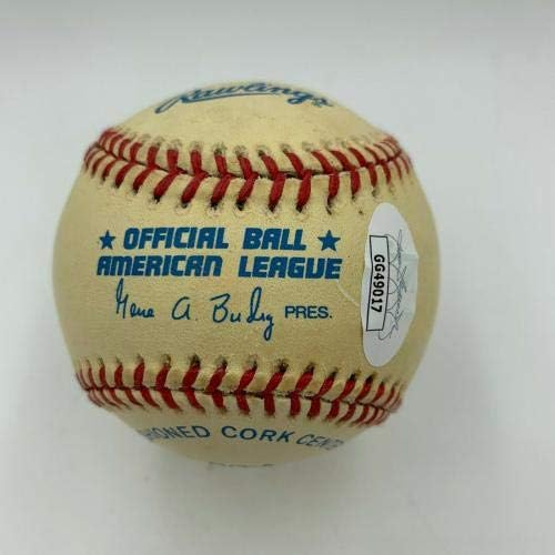 Ретки Чарлс Азнавур потпиша автограмирана американска лига Бејзбол JSA COA - Автограмирани бејзбол