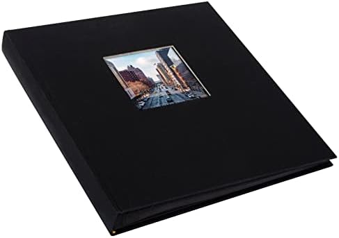 Фото албум на Goldbuch со отсечен прозорец, картон, црн, 30 x 31 см