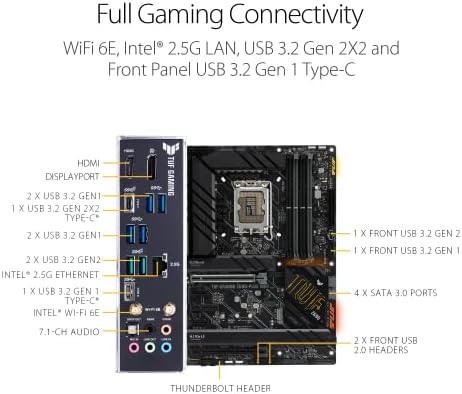 Asus TUF Gaming Z690-ПЛУС WiFi Приклучок LGA1700/ Intel Z690/ DDR5/ WiFi&засилувач; Bluetooth/ SATA3&засилувач;USB3. 2/ M. 2/ ATX Матична Плоча