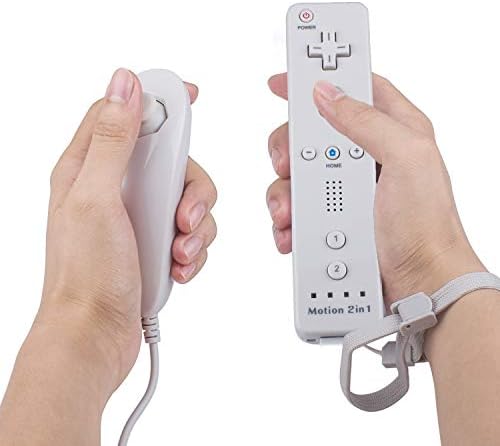 Wii Далечински Управувач Со Wii Движење Плус Внатре | Шок Wii Nunchuk Контролер | Компатибилен Nintendo Wii, Wii U