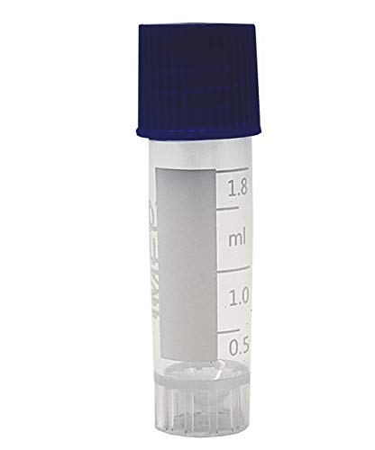 Biochromcorp полипропилен 1,8 ml нестерилна самостојна крио-вијала, со капаче за завртки, јасни