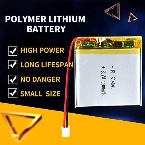 Akzytue 3.7V 1100MAH 604041 LIPO батерија за полнење на литиум полимер јонски батерија со JST конектор