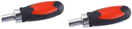 Screwders за шрафцигер со шрафцигер 2 парчиња и бит клуч црвен возач кој држи преносна рачка /мултифункционална црна хексагонална бит