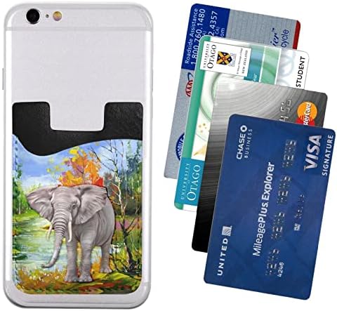 Gagaduck слон лепило телефонски џеб мобилен телефон стап на картички за ракав за ракав, држач за лична карта, компатибилен со повеќето паметни