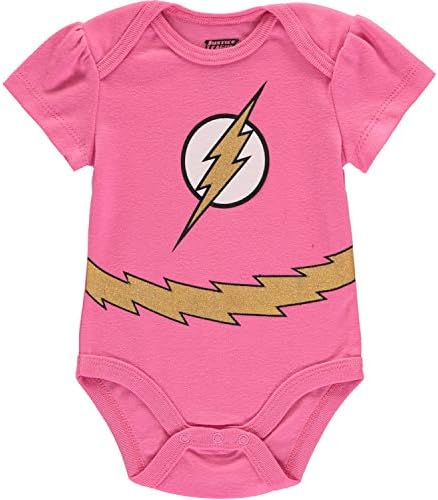 DC Comics Justice League Baby Girls BodySuit Multipack - облека за девојчиња - облека за новороденчиња